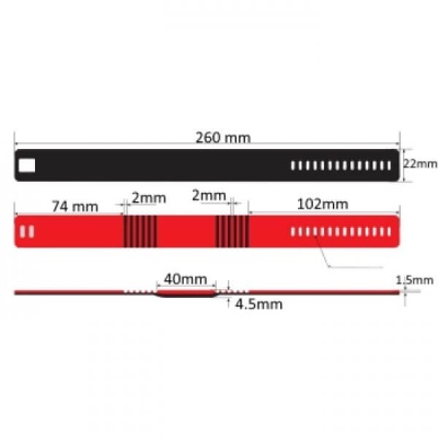 RFID браслет силиконовый HF Silicone Wristband OP074 (Dual colour wristband)